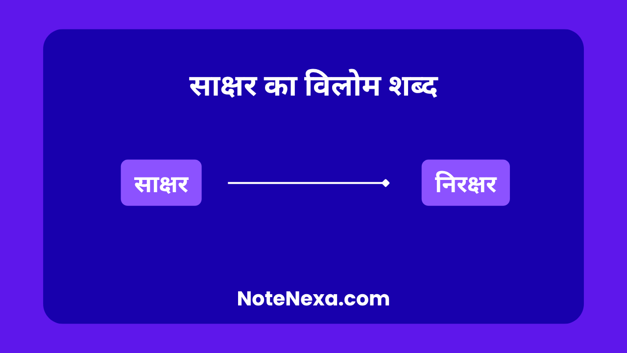 साक्षर का विलोम शब्द